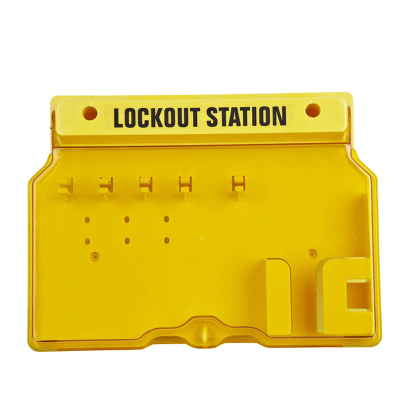 BD-B101 Lockout Station: Safety Organizer, Durable, Bold Yellow. Keywords: Lockout Station, Safety Organizer, Durable PC, Workplace Safety, Organizational Tool, Industrial Safety. - Prolock Express