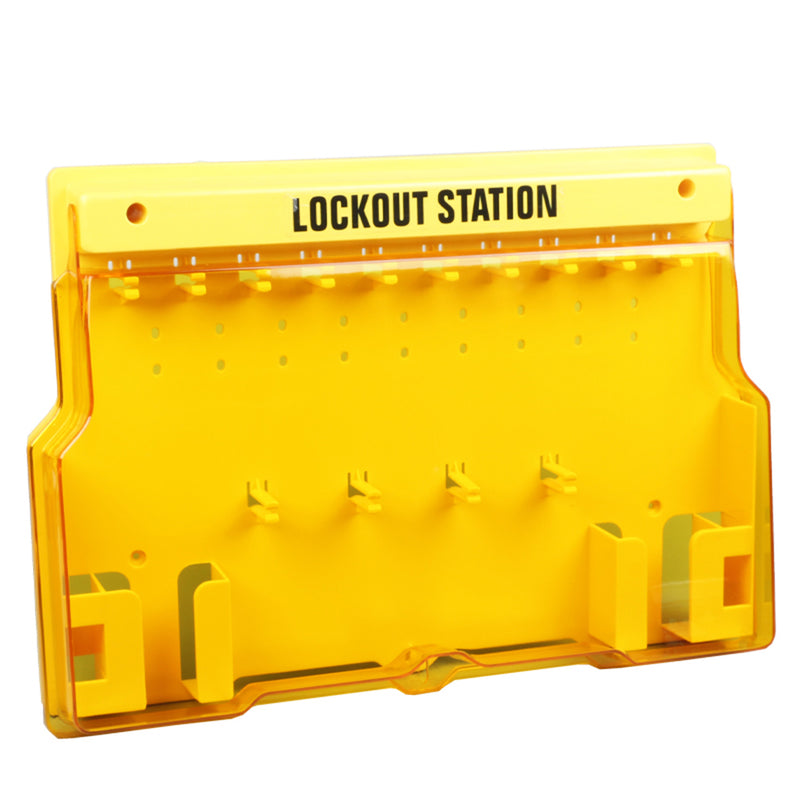 BD-B102 Lockout Station: Organization & Efficiency | Sturdy Engineering Plastic | 14 Hooks | Durable | Enhanced Visibility. Keywords: Lockout Station, Engineering Plastic, Safety Organizer, Industrial - Prolock Express