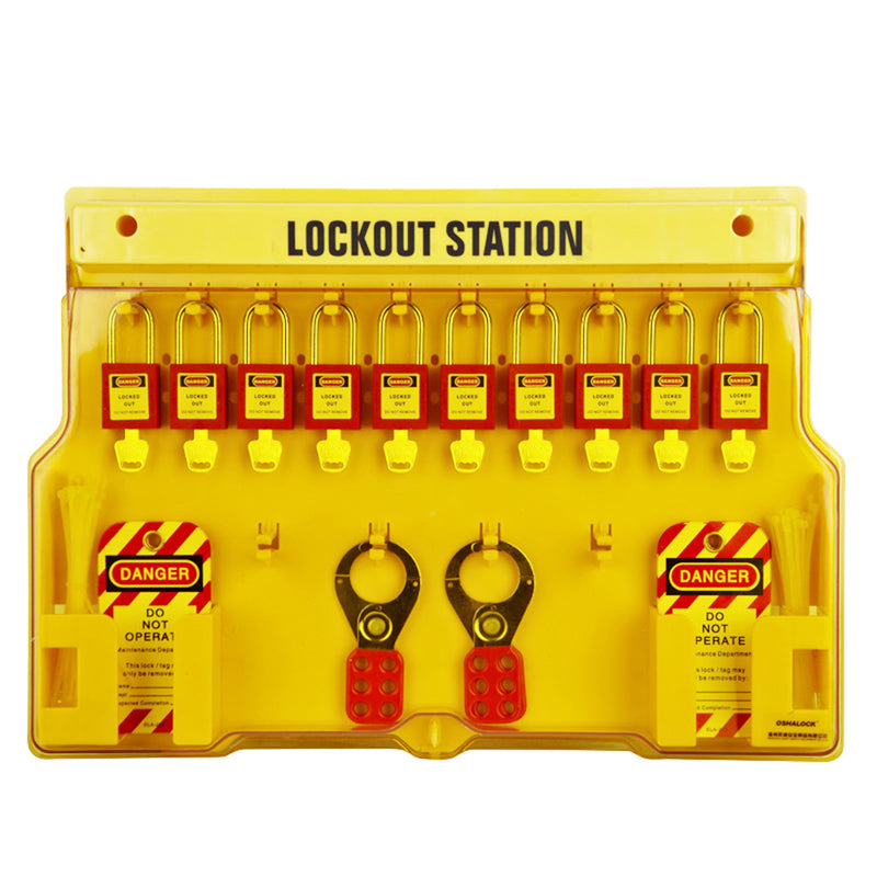 BD-B102 Lockout Station: Organization & Efficiency | Sturdy Engineering Plastic | 14 Hooks | Durable | Enhanced Visibility. Keywords: Lockout Station, Engineering Plastic, Safety Organizer, Industrial - Prolock Express