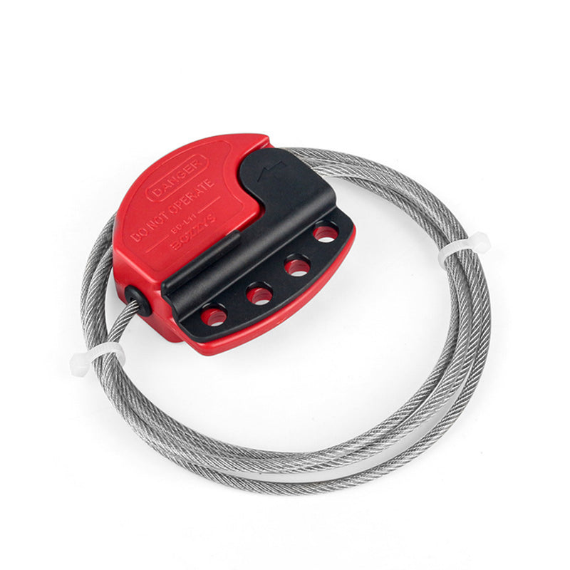 Multipurpose Cable Lockout BD-L11-4mm - Durable Construction, Stainless Steel Core, UV-Resistant Coating, Red/Black Design, Built-In Label - Compatible with Multiple Padlocks - Prolock Express