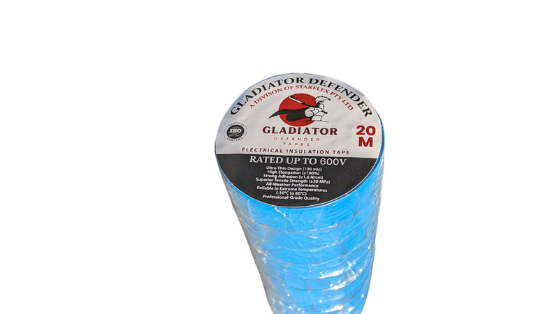 50 rolls Gladiator Defender Electrical Tape: Pack Of 50 Superior Adhesion, Flexibility, and Durability for All Your Electrical Insulation Needs