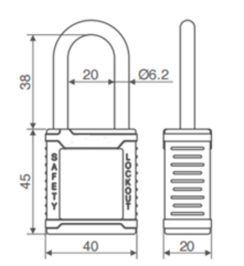 Series 38mm Nylon Shackle Safety Padlock BD-G11 - Ultimate Lockout-Tagout Solution. Safety Padlock, Nylon Shackle, Lockout Tagout, Industrial Safety, Equipment Lockout, Pack of 5. - Prolock Express