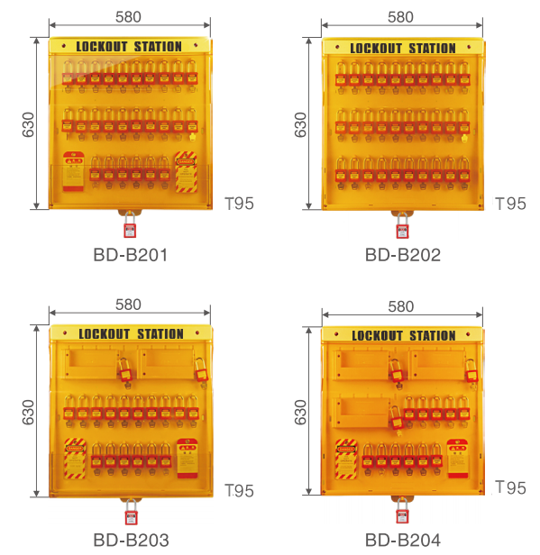 BD-B201 Lockout Station: Durable Engineering Plastic PC, 26 Hooks, Clear Identification. Keywords: Lockout Station, Engineering Plastic, Safety Organizer, Lockout Tagout, Industrial Safety. - Prolock Express